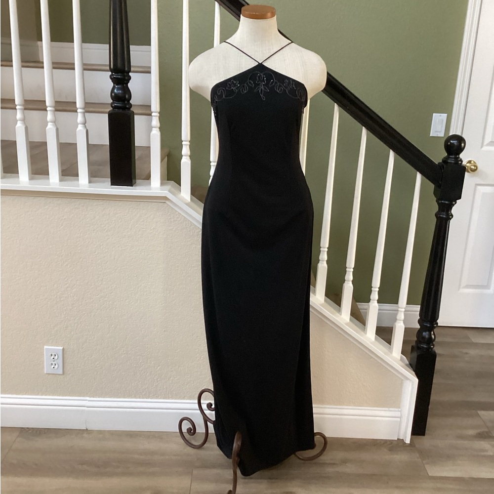 Betsey & Adam Elegant Black Evening Dress